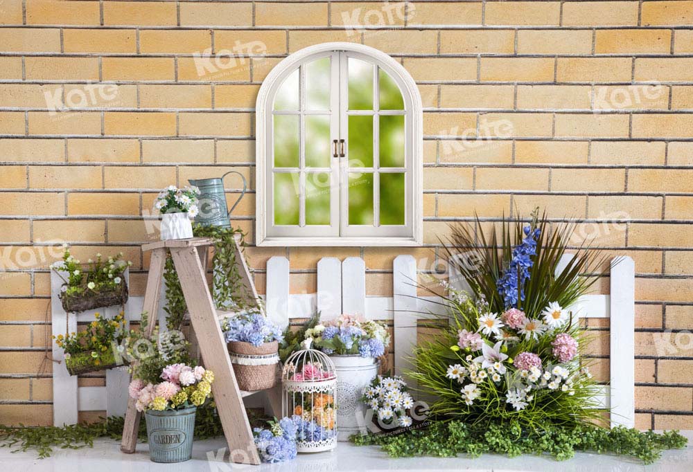 Kate Window Spring Backdrop Flowers Designed by Emetselch