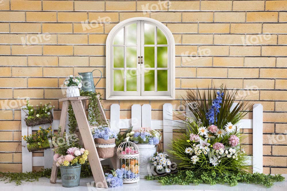 Kate Window Spring Backdrop Flowers Designed by Emetselch - Kate Backdrop AU
