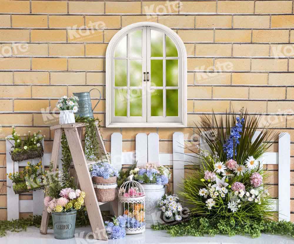 Kate Window Spring Backdrop Flowers Designed by Emetselch - Kate Backdrop AU