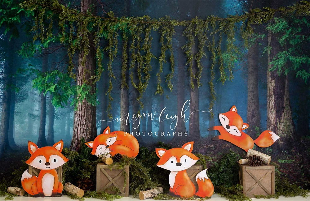 Kate Foxy Woods Backdrop Forest Designed by Megan Leigh Photography - Kate Backdrop AU