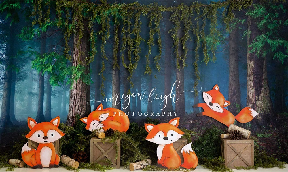 Kate Foxy Woods Backdrop Forest Designed by Megan Leigh Photography - Kate Backdrop AU