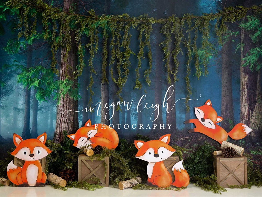 Kate Foxy Woods Backdrop Forest Designed by Megan Leigh Photography - Kate Backdrop AU