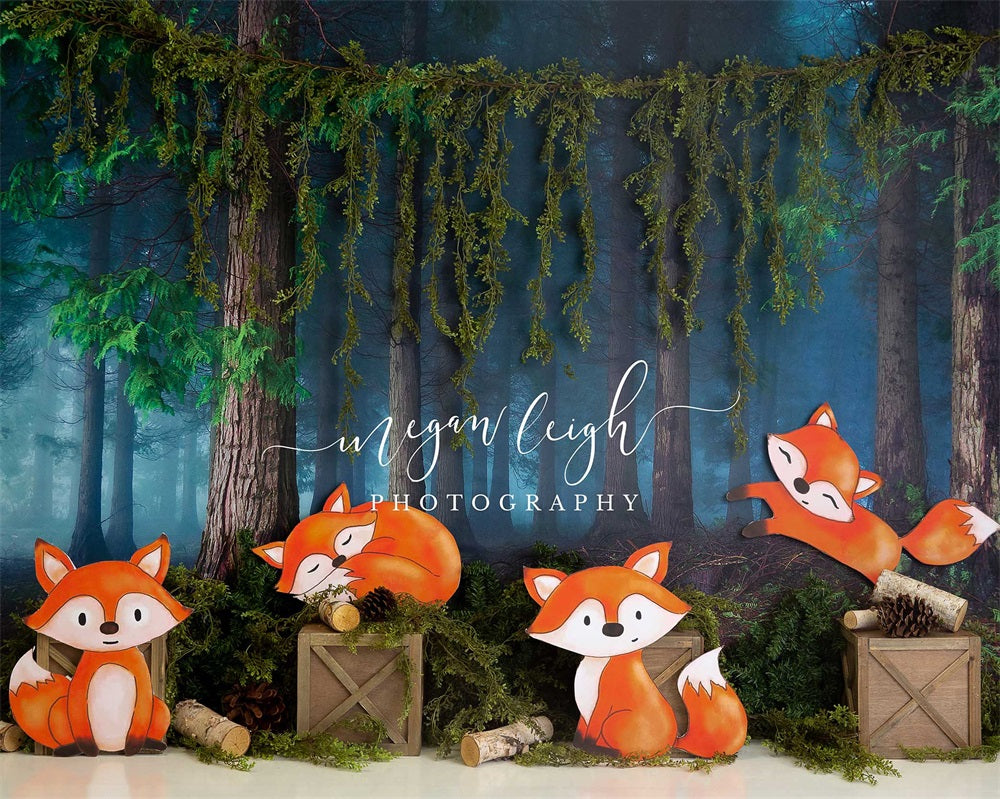 Kate Foxy Woods Backdrop Forest Designed by Megan Leigh Photography - Kate Backdrop AU