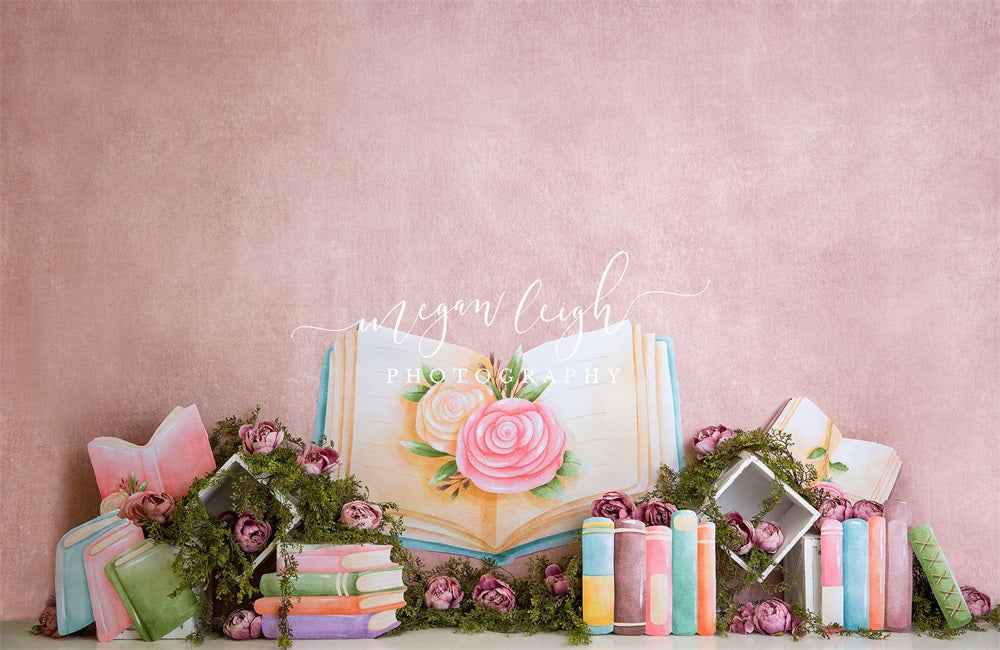 Kate Pretty Bookworm Backdrop Designed by Megan Leigh Photography