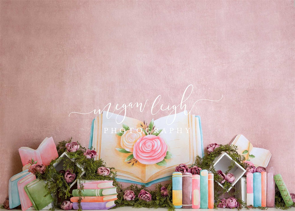 Kate Pretty Bookworm Backdrop Designed by Megan Leigh Photography