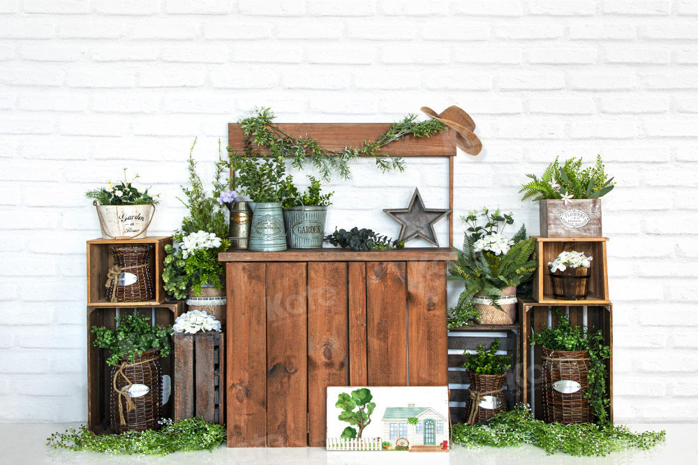Kate Spring Shop Plants Backdrop for Photography