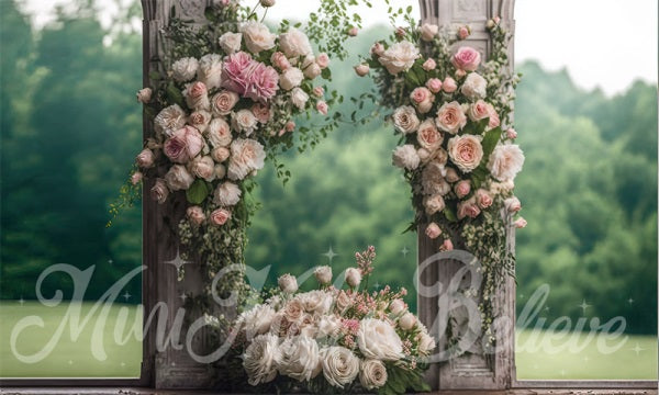 Kate Mothers Day Backdrop Panels Roses Painted Outdoor Wedding Designed by Mini MakeBelieve