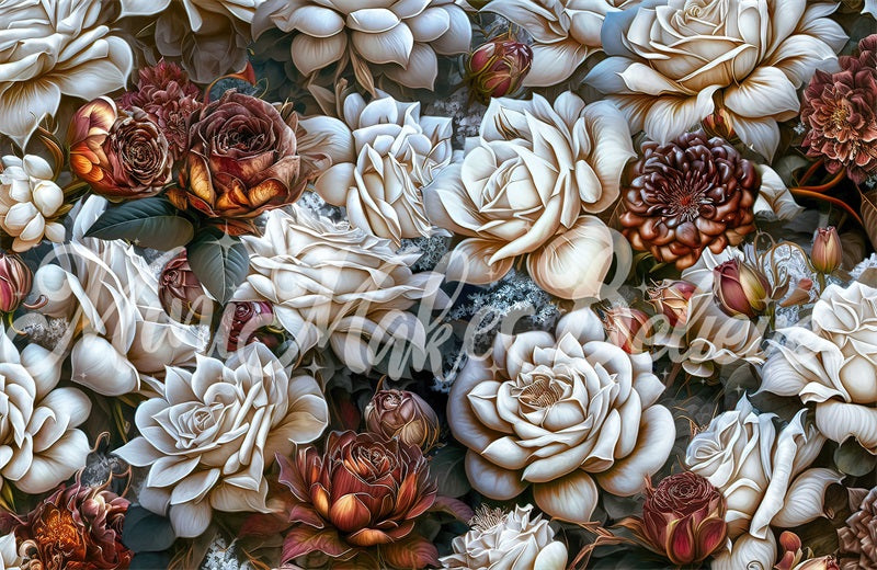 Kate Painted Fine Art Floral Backdrop Mothers Day Wedding Boudoir Designed by Mini MakeBelieve - Kate Backdrop AU