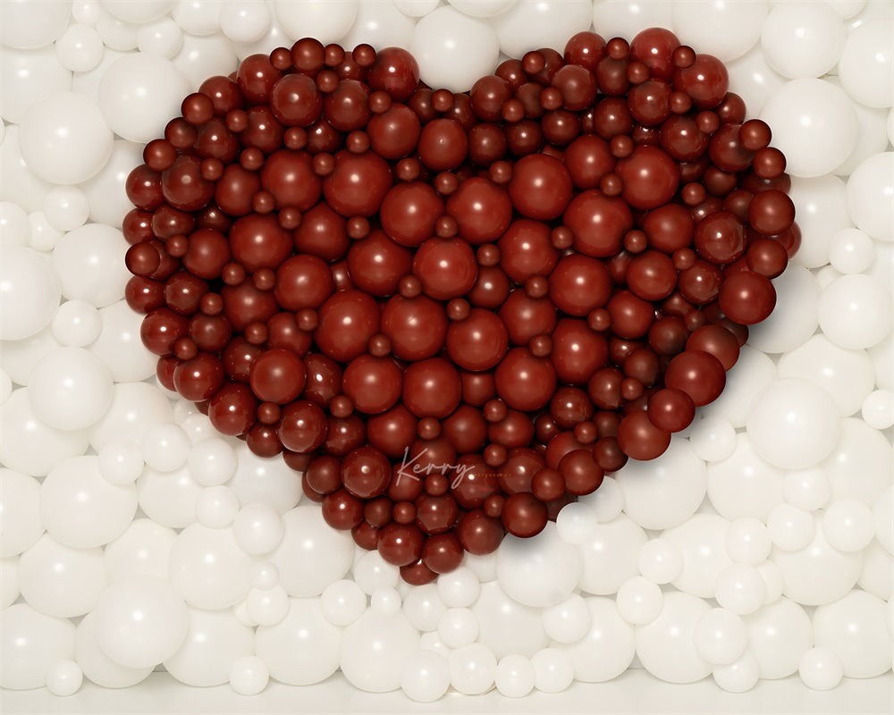 Kate Valentine Red Heart Backdrop Balloon Wall for Photography Designed by Kerry Anderson - Kate Backdrop AU