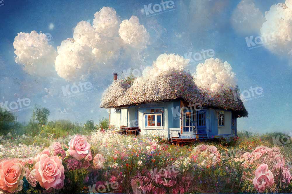 Kate Hanada House Spring Backdrop Retro Designed by Chain Photography - Kate Backdrop AU