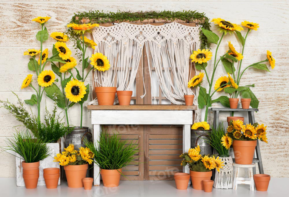 Kate Boho Sunflower Backdrop Flower Designed by Emetselch - Kate Backdrop AU