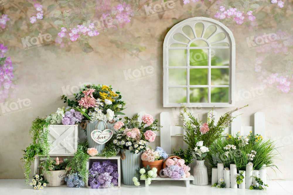 Kate Spring Flowers Backdrop Window Designed by Emetselch