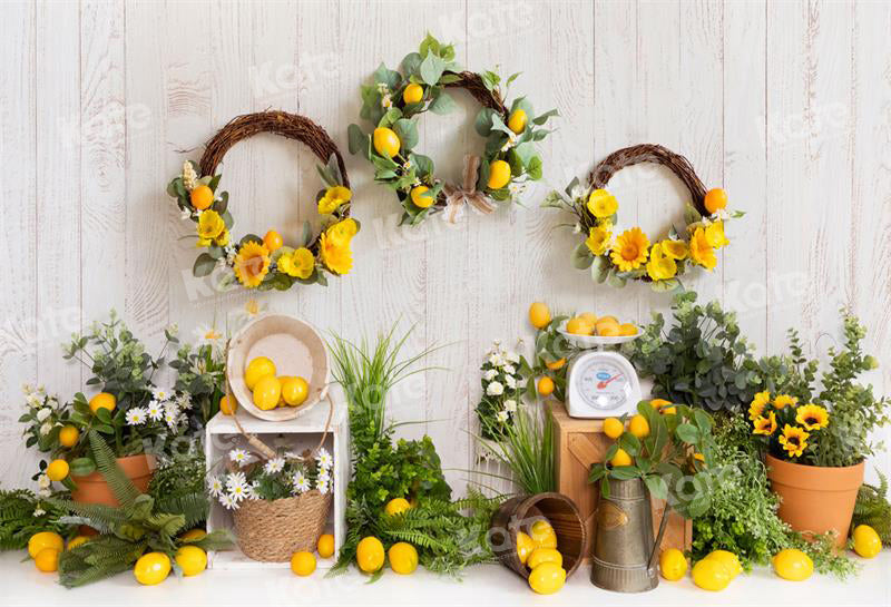 Kate Spring/Summer Lemon Garland Backdrop for Photography - Kate Backdrop AU