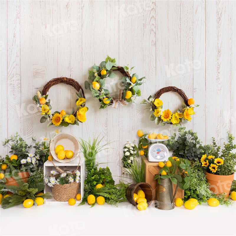 Kate Spring/Summer Lemon Garland Backdrop for Photography - Kate Backdrop AU