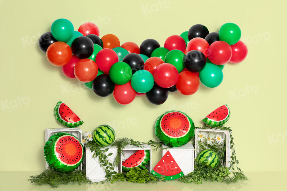 Kate Summer Watermelon Party Backdrop Cake Smash Designed by Emetselch