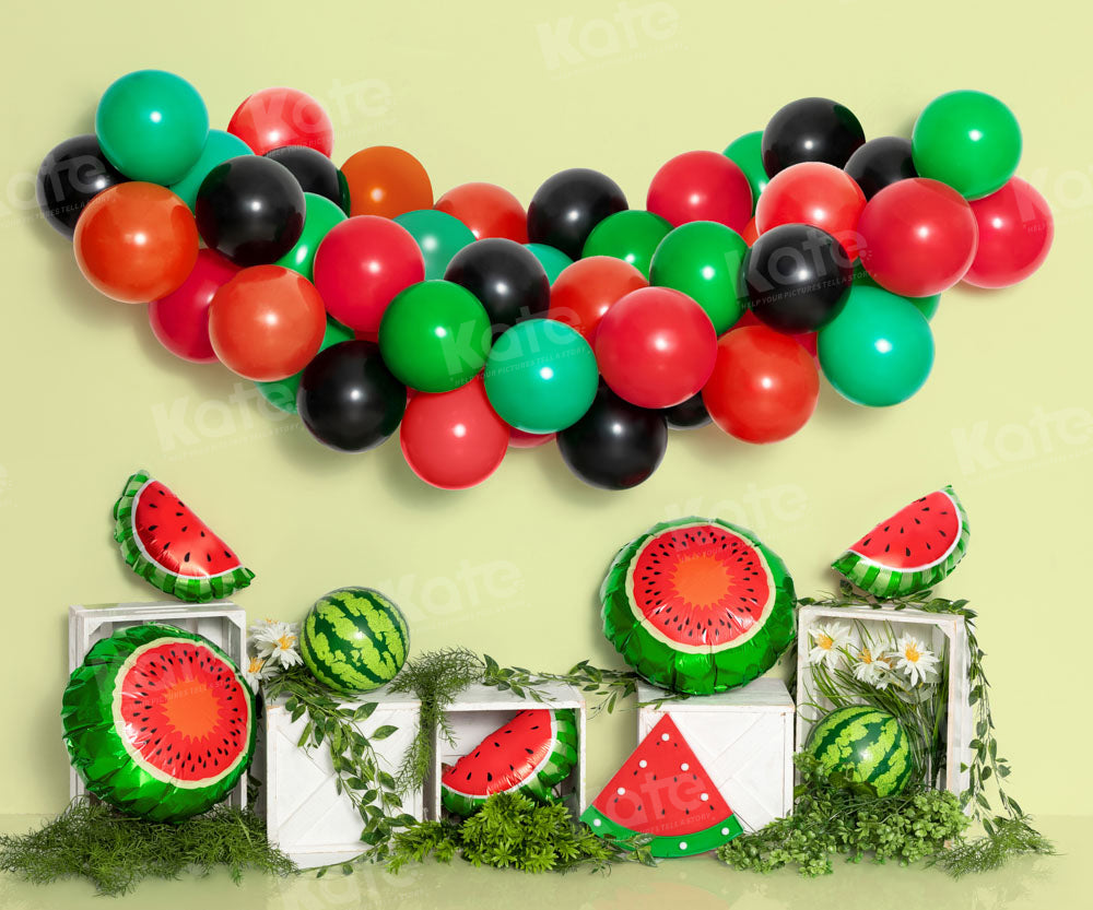 Kate Summer Watermelon Party Backdrop Cake Smash Designed by Emetselch