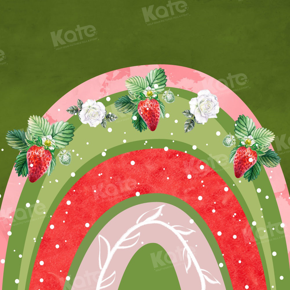 Kate Summer Strawberry Rainbow Backdrop for Photography