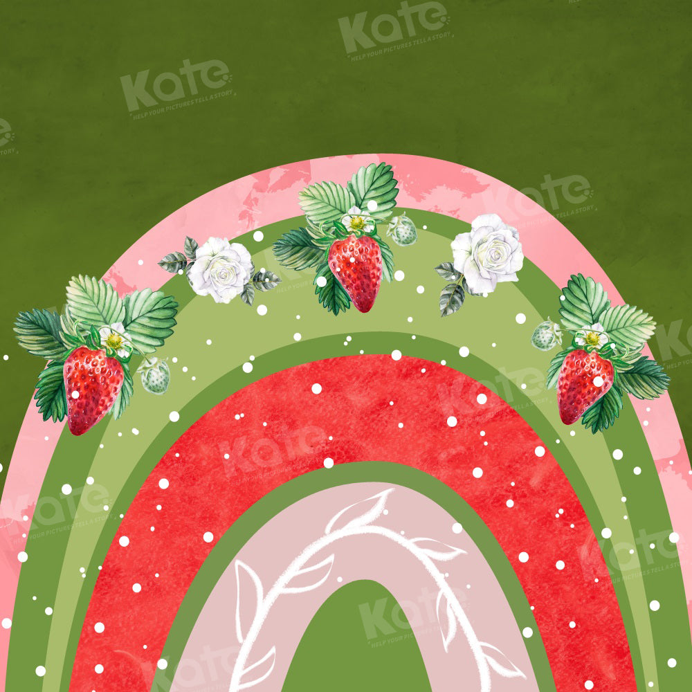 Kate Summer Strawberry Rainbow Backdrop for Photography - Kate Backdrop AU