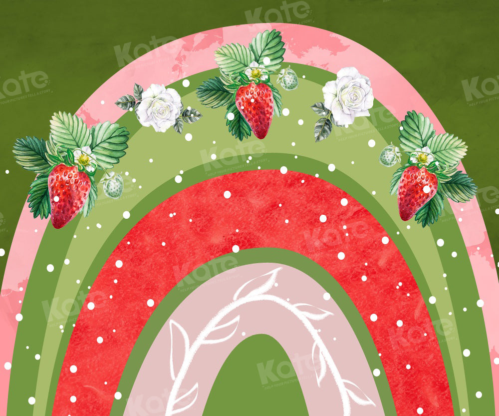 Kate Summer Strawberry Rainbow Backdrop for Photography - Kate Backdrop AU
