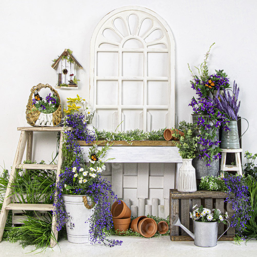 Kate Spring Lavender Plants Backdrop for Photography - Kate Backdrop AU