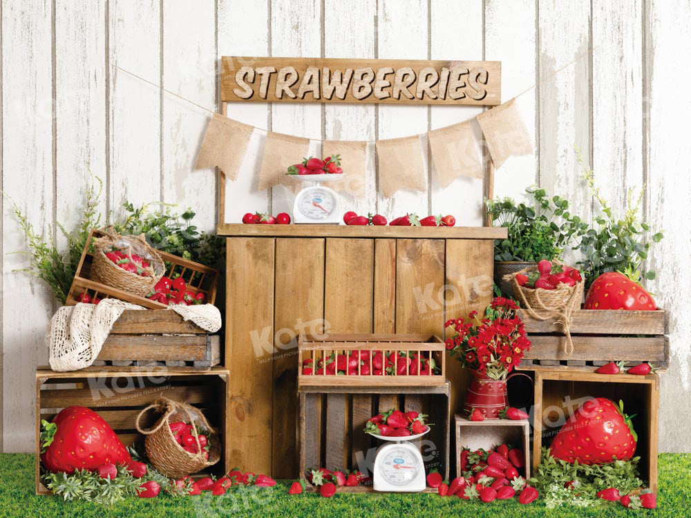 Kate Summer Fruit Strawberry Backdrop Designed by Emetselch - Kate Backdrop AU