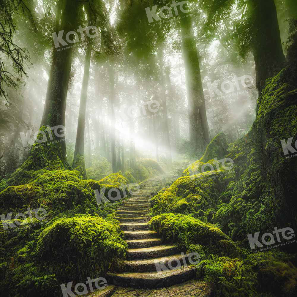 Kate Jungle Trail Backdrop Green Forest Designed by Chain Photography