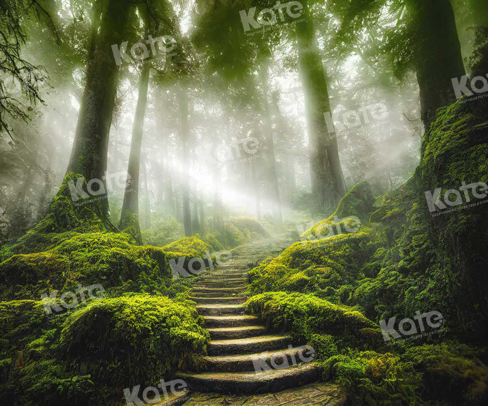 Kate Jungle Trail Backdrop Green Forest Designed by Chain Photography