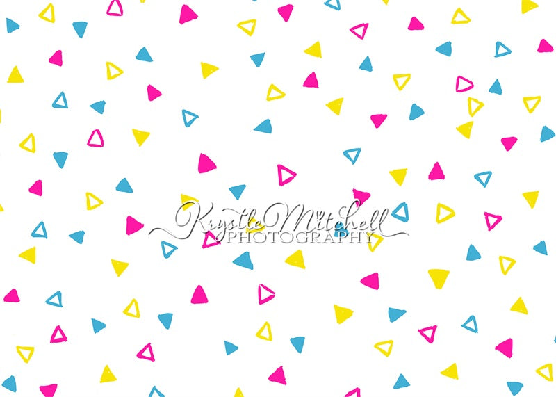 Kate 90sTriangles Cake Smash Backdrop Designed By Krystle Mitchell Photography