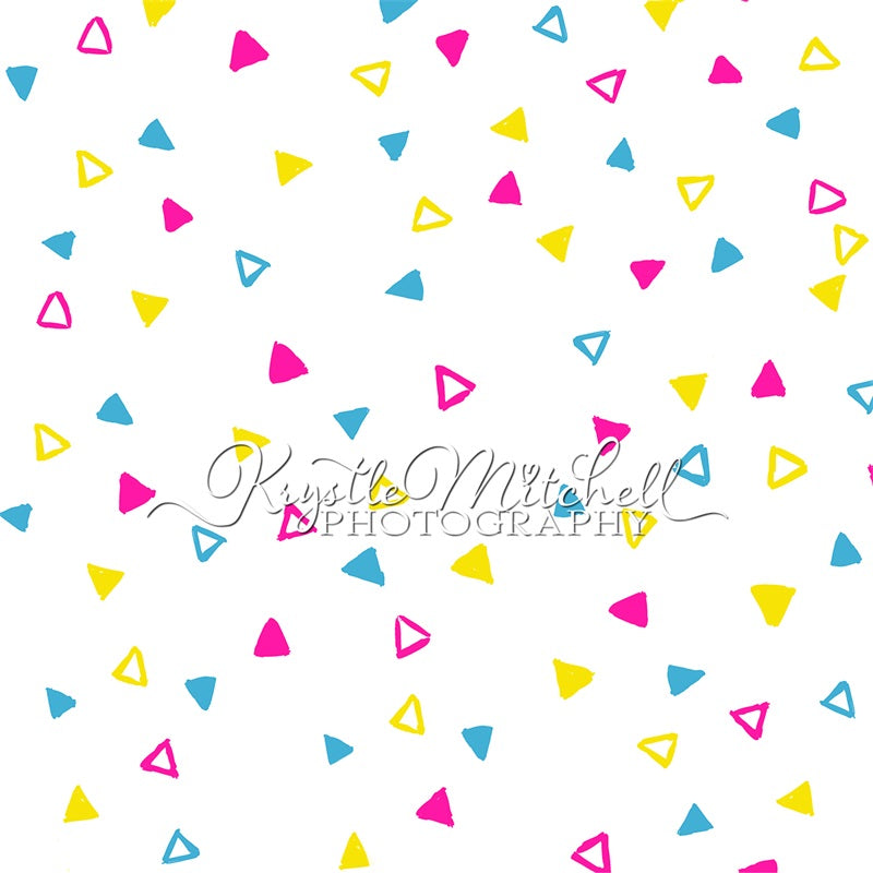 Kate 90sTriangles Cake Smash Backdrop Designed By Krystle Mitchell Photography