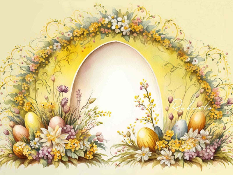 Kate Oil Painted Yellow Easter Arch Backdrop Designed by Patty Roberts