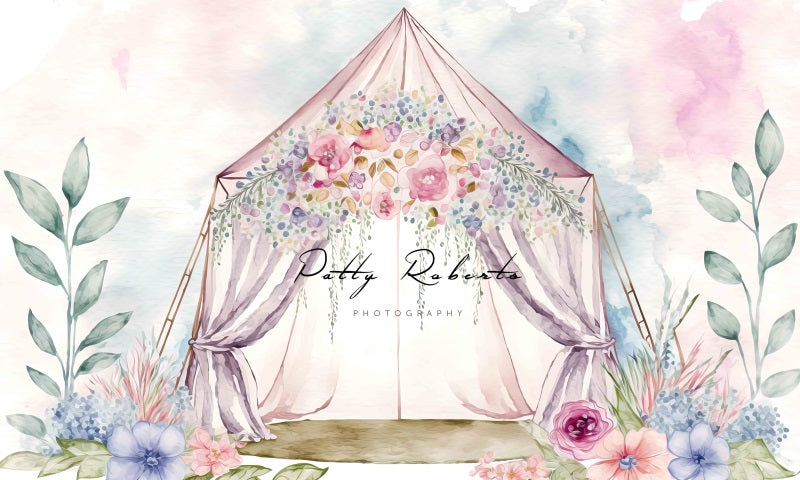Kate Spring Boho Tepee Backdrop Designed by Patty Robertss - Kate Backdrop AU
