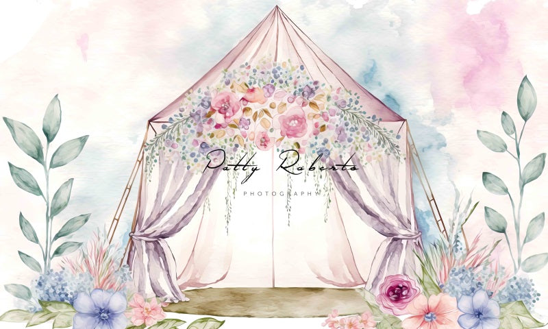 Kate Spring Boho Tepee Backdrop Designed by Patty Robertss - Kate Backdrop AU