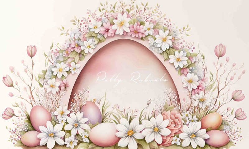 Kate Watercolor Pink Easter Arch Backdrop Designed by Patty Robertss - Kate Backdrop AU