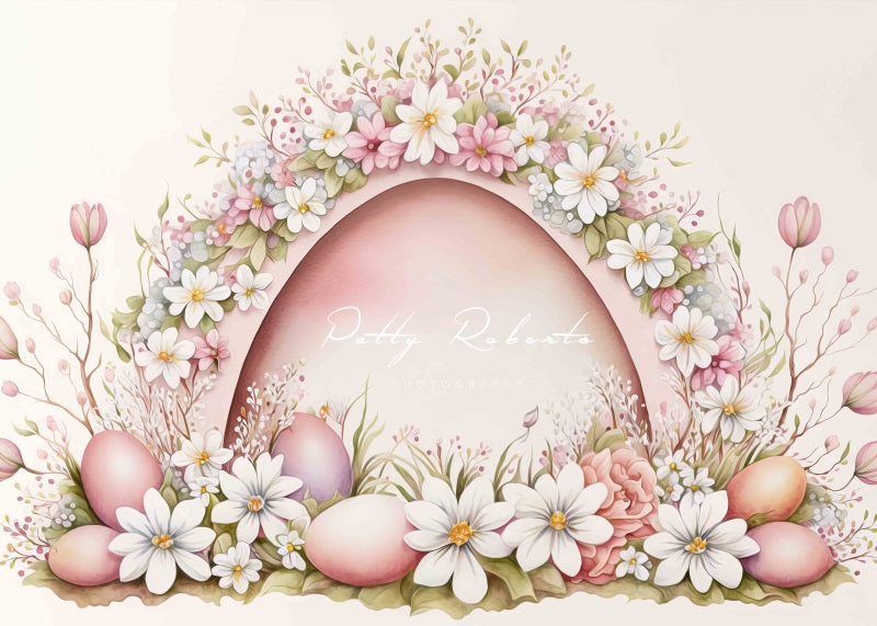 Kate Watercolor Pink Easter Arch Backdrop Designed by Patty Robertss - Kate Backdrop AU