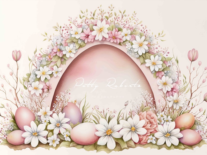 Kate Watercolor Pink Easter Arch Backdrop Designed by Patty Robertss - Kate Backdrop AU