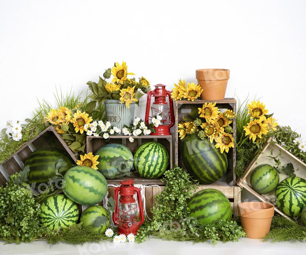 Kate Field of Watermelon Backdrop Summer Designed by Emetselch - Kate Backdrop AU