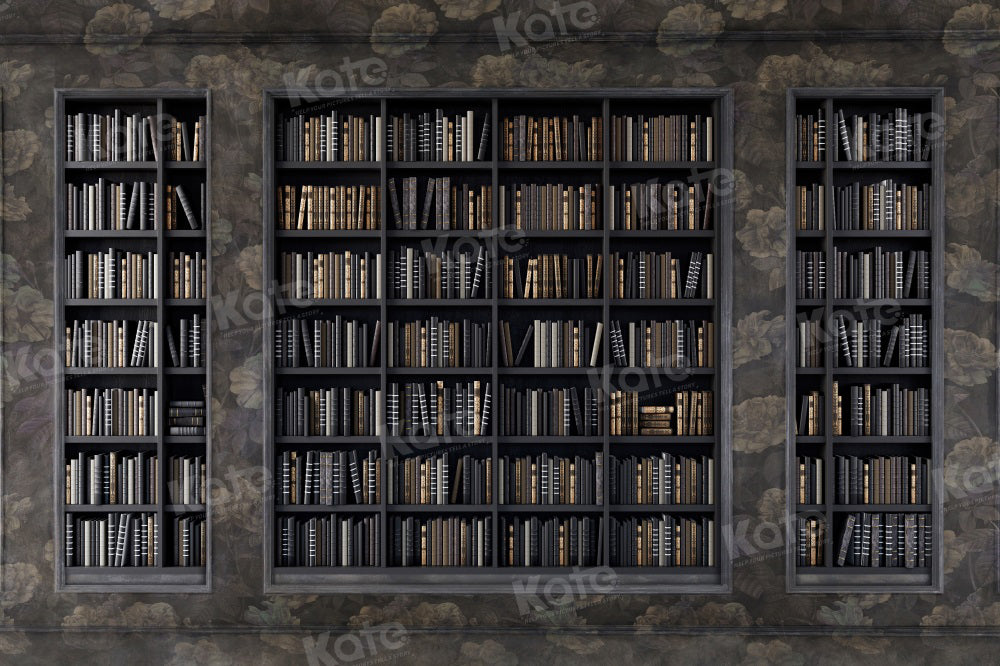 Kate Back to School Backdrop Retro Book Shelf Vintage Floral for Photography - Kate Backdrop AU