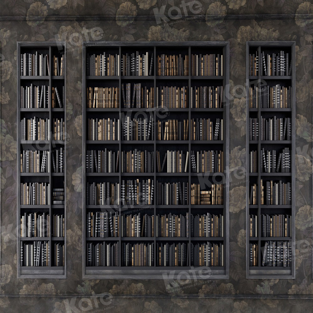 Kate Back to School Backdrop Retro Book Shelf Vintage Floral for Photography - Kate Backdrop AU