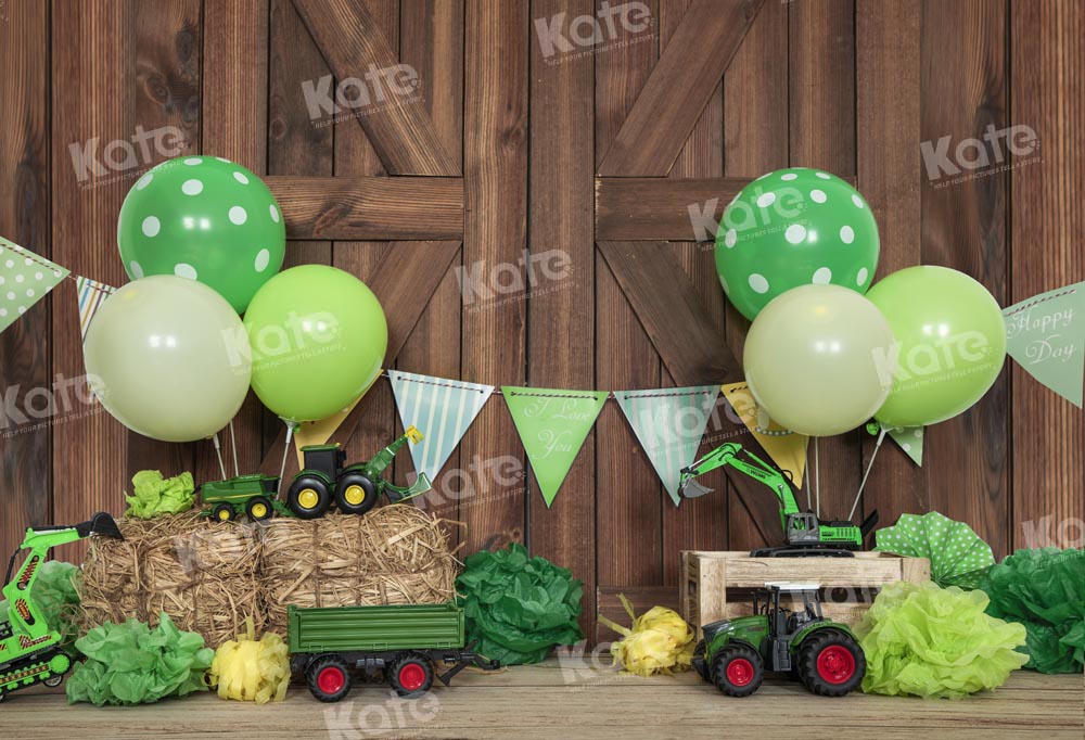 Kate Wooden Door Green Farm Backdrop Designed by Emetselch - Kate Backdrop AU