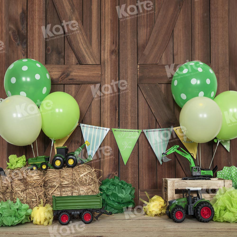 Kate Wooden Door Green Farm Backdrop Designed by Emetselch - Kate Backdrop AU