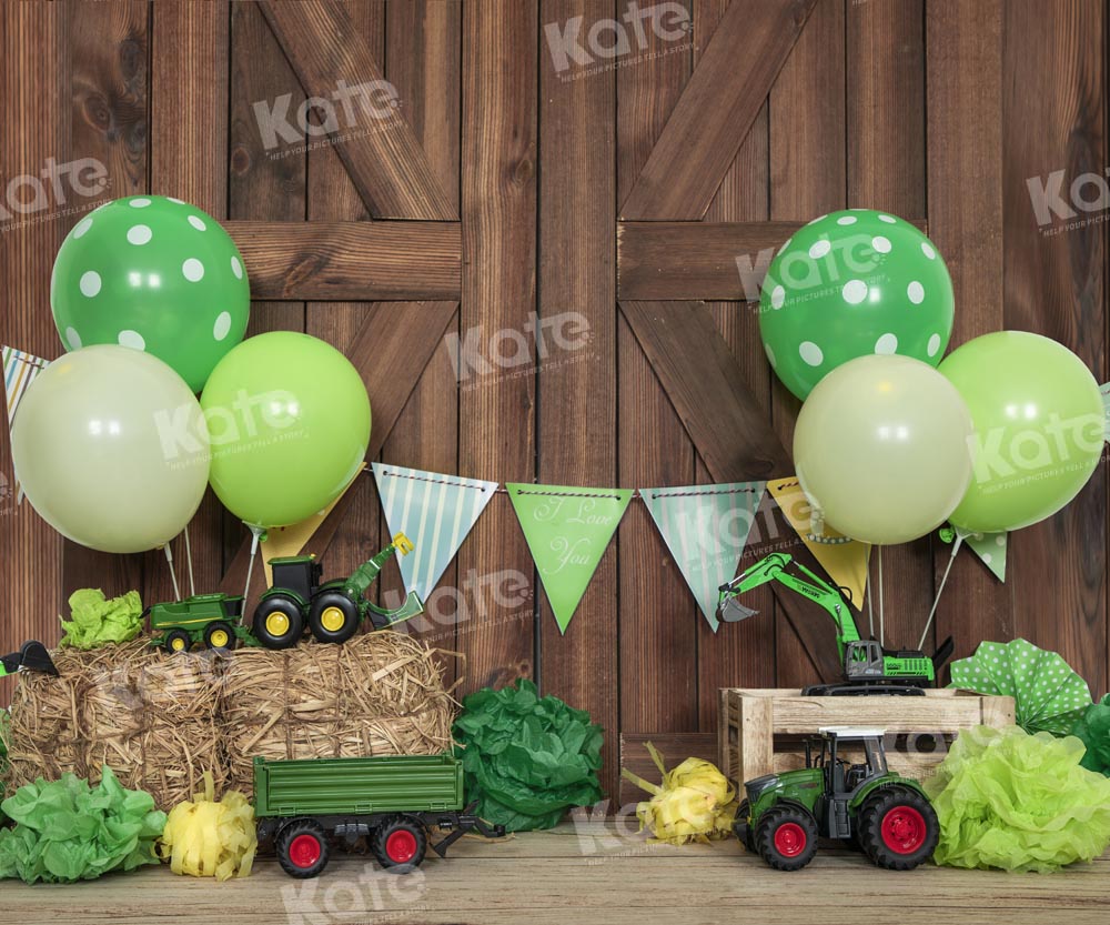 Kate Wooden Door Green Farm Backdrop Designed by Emetselch - Kate Backdrop AU