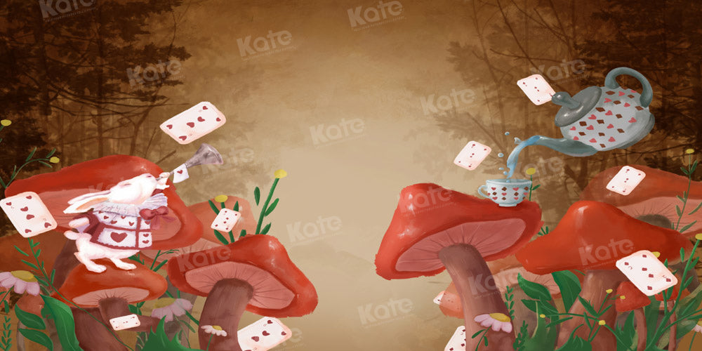Kate Poker Mushroom Rabbit Backdrop Designed by GQ