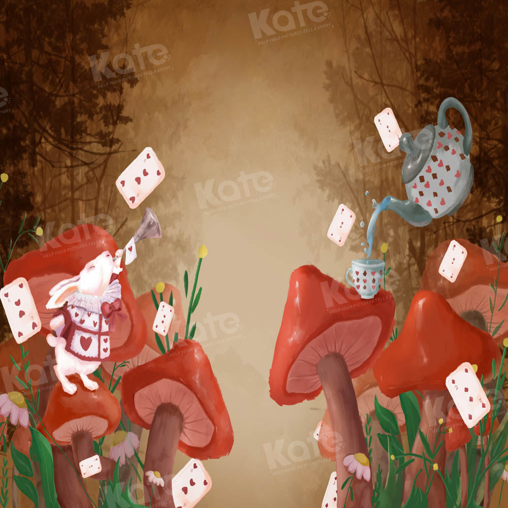 Kate Poker Mushroom Rabbit Backdrop Designed by GQ