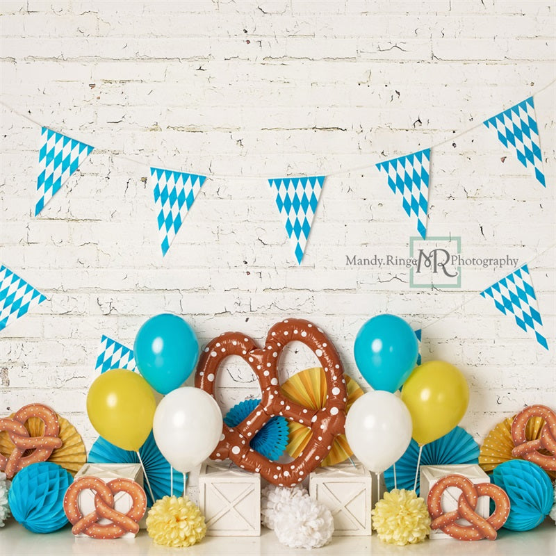 Kate Octoberfest Pretzels Backdrop Designed by Mandy Ringe Photography - Kate Backdrop AU