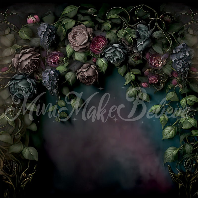 Kate Gothic Ivy Vines Painterly Fine Art Floral Backdrop Designed by Mini MakeBelieve - Kate Backdrop AU
