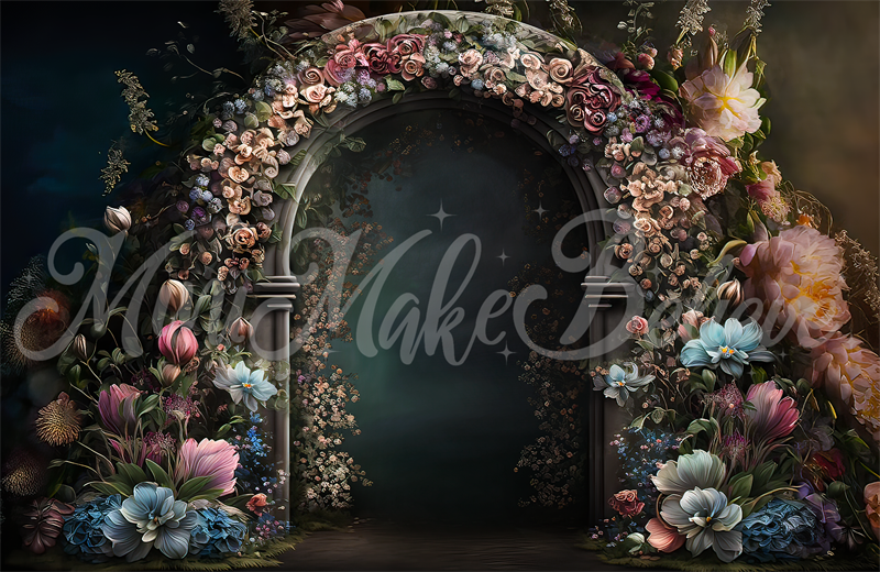 Kate Spring Floral Arch Gate Backdrop Designed by Mini MakeBelieve - Kate Backdrop AU