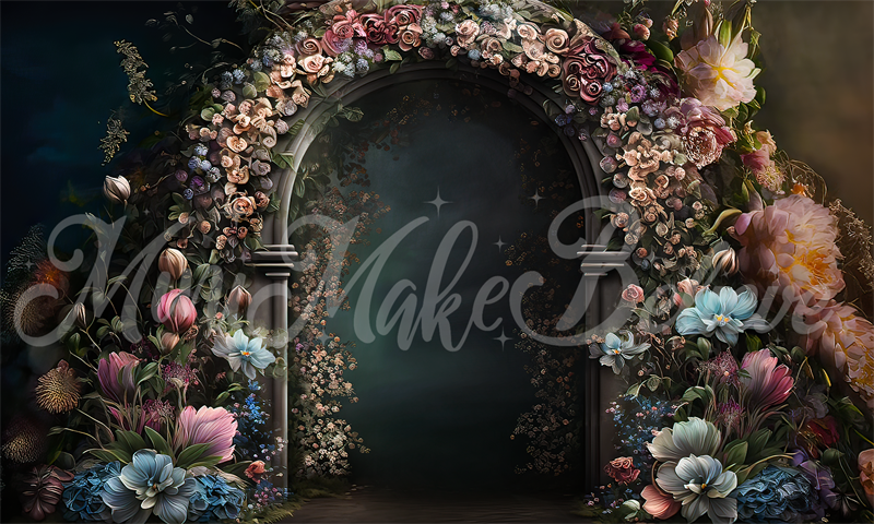 Kate Spring Floral Arch Gate Backdrop Designed by Mini MakeBelieve - Kate Backdrop AU