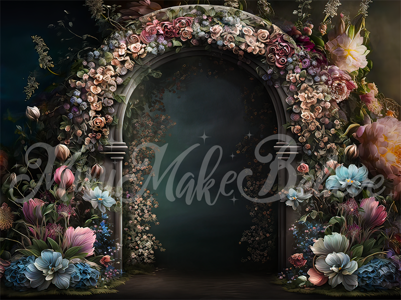 Kate Spring Floral Arch Gate Backdrop Designed by Mini MakeBelieve - Kate Backdrop AU