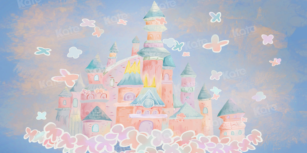 Kate Cartoon Lovely Princess Castle Backdrop Designed by GQ - Kate Backdrop AU