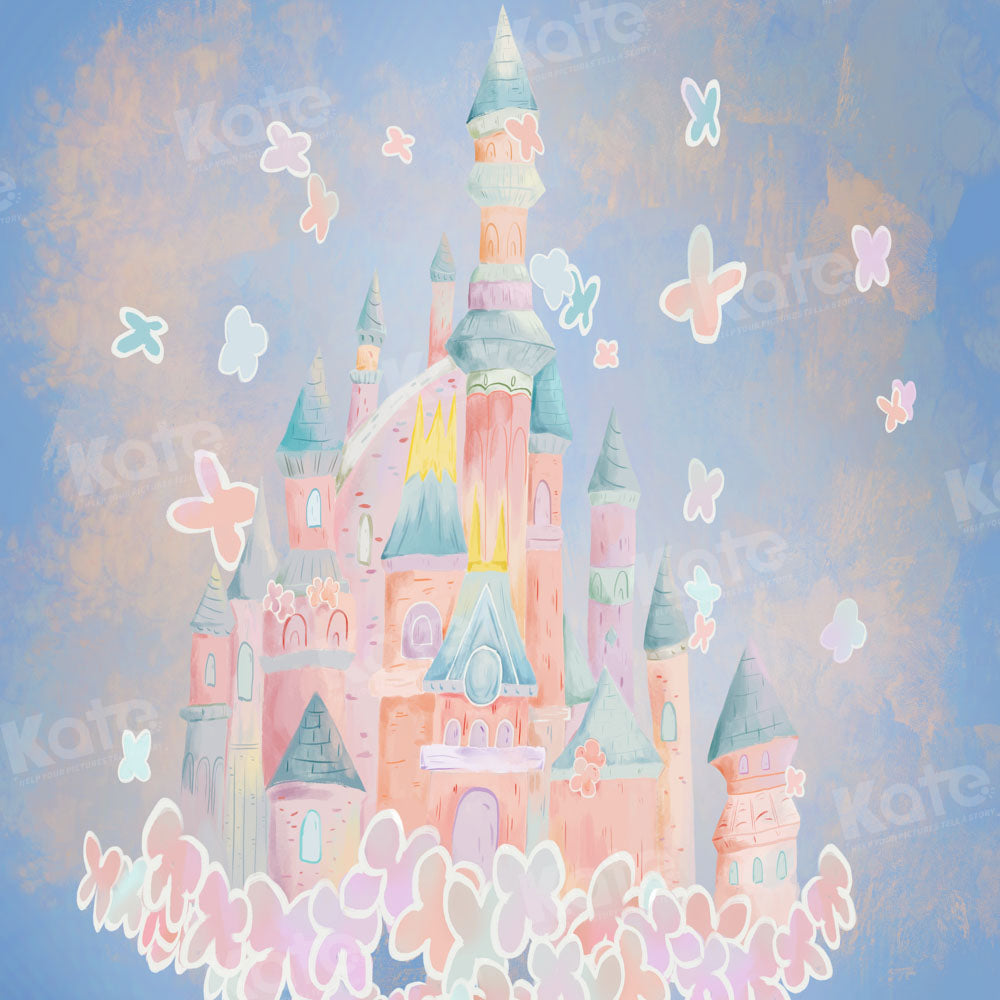 Kate Cartoon Lovely Princess Castle Backdrop Designed by GQ - Kate Backdrop AU